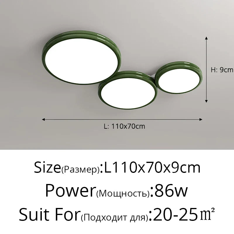 Plafonnier rond minimaliste LED pour éclairage intérieur