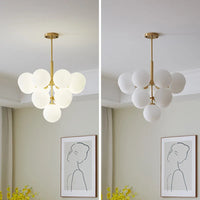 Suspension LED nordique en boule de verre design