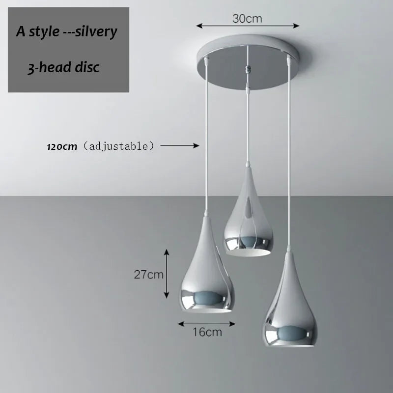 Suspension LED élégante à triple tête