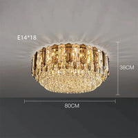 Plafonnier LED de Luxe en Cristal - Collection 2024