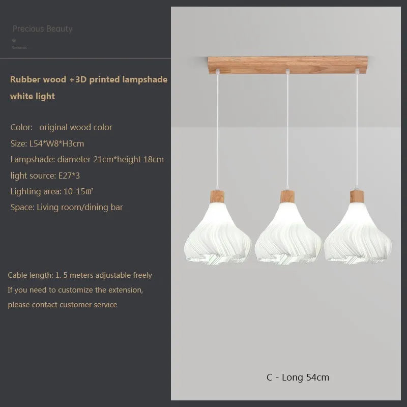 Suspension LED en verre au design nordique contemporain