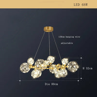 Lustre Cuivre Moderne et Minimaliste avec Étoile LED