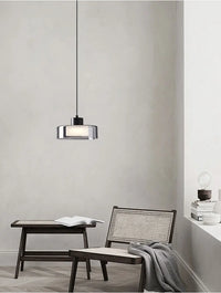 Suspension nordique design moderne en verre et cuivre