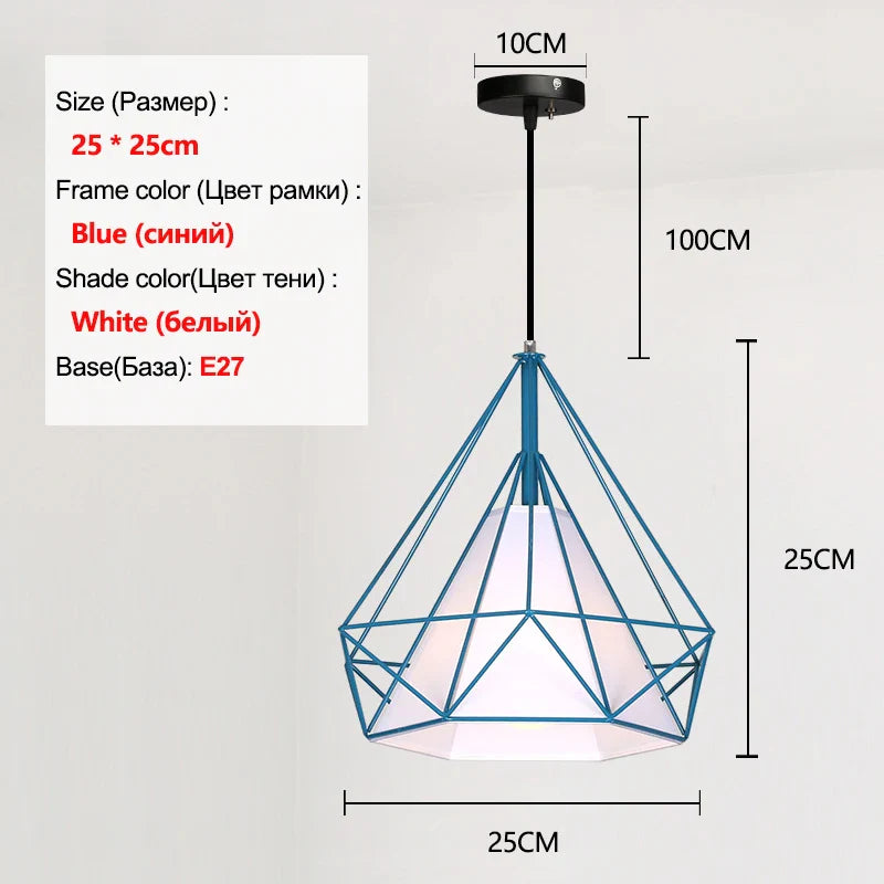 Lustre Cage à Oiseaux Moderne Loft