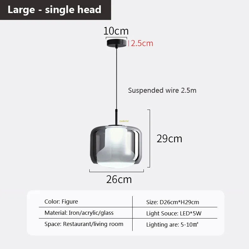 Suspension LED en verre au design nordique minimaliste - Luminairia