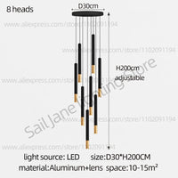 Lustre LED Tubulaire Premium pour Éclairage Intérieur de Restaurant