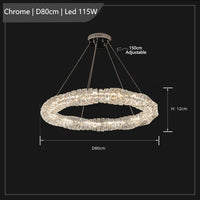 Lustre Led cristal K9 de luxeuspendu