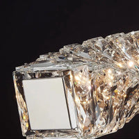 Lustre Or Dimmable avec anneau de lumière LED en cristal pour maison moderne de luxe