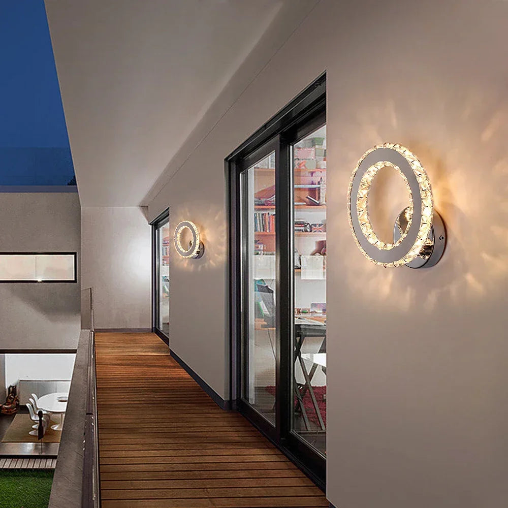 Applique murale LED en cristal de luxe moderne minimaliste