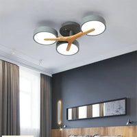 Lustre Nordique Macaron LED en Bois pour une Décoration Intérieure Élégante