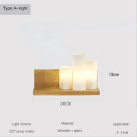 Applique Murale Nordique en Bois avec LED - Design Européen Créatif