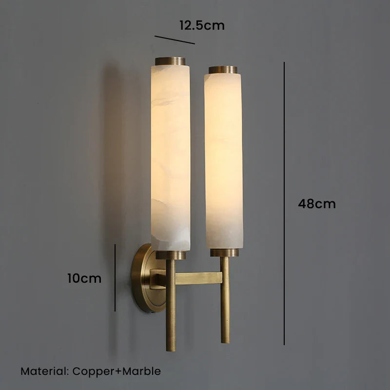 Applique murale en marbre et cuivre pour une déco intérieure chic