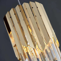 Plafonnier de luxe en cristal 20cm - Lumière ronde Or Chrome LED pour décoration intérieure
