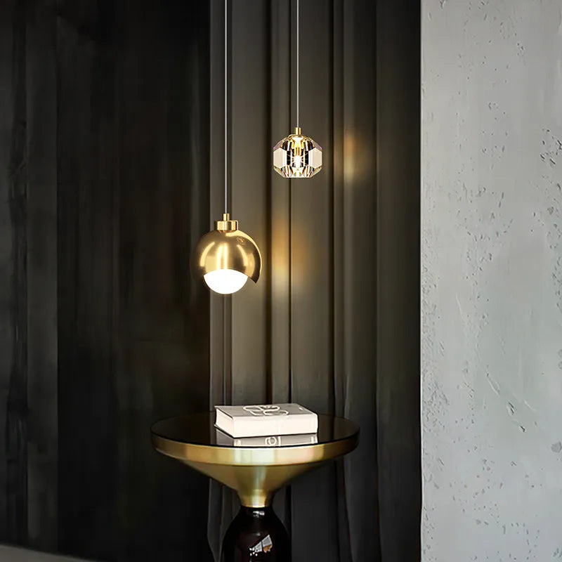 Lustre LED en cristal de luxe nordique - Éclat Brillant