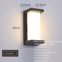 Applique murale LED étanche pour jardin en aluminium
