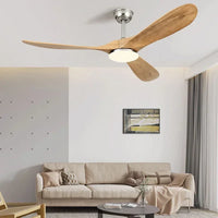 Ventilateur de plafond industriel vintage en bois - Édition sans lumière