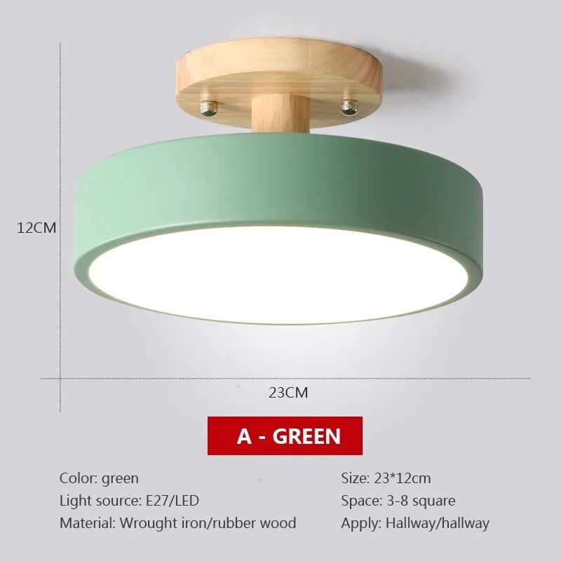 Plafonnier Bois Nordique LED Circulaire.