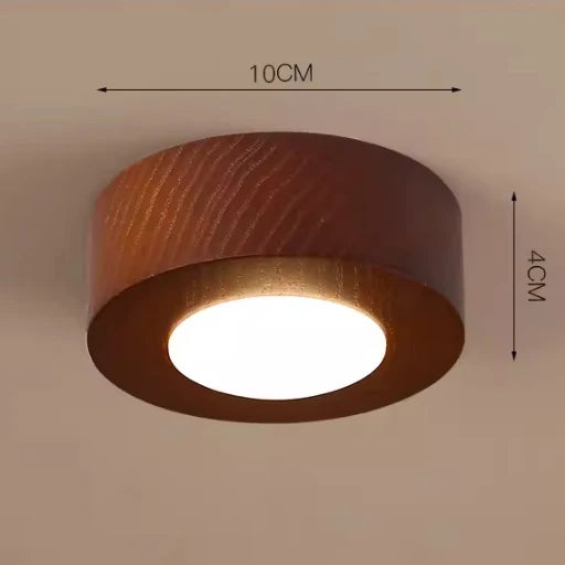Plafonnier LED carré en bois et acrylique - Luminazia