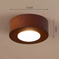 Plafonnier LED carré en bois et acrylique - Luminazia