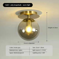 Plafonnier LED en verre - Style Moderne