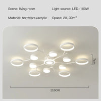Plafonnier LED Blanc Décoratif avec Télécommande 2023