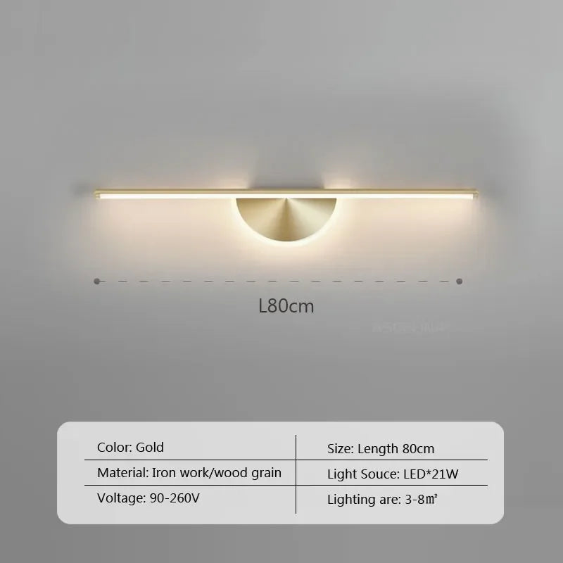 Applique murale nordique minimaliste LED - Longueur élégante