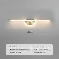 Applique murale nordique minimaliste LED - Longueur élégante
