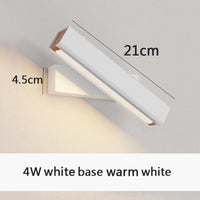 Applique murale rotative nordique en bois massif LED ajustable