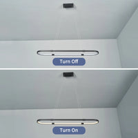 Suspensions LED élégantes pour salle à manger.