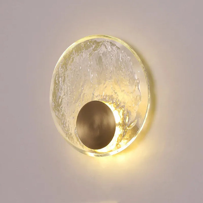 Lampe de chevet en verre et cuivre de luxe