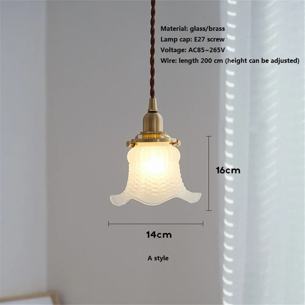 Lustre loft suspension verre nordique rétro - Suspensions luminaire de qualité