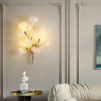 Applique murale LED en céramique "Fleurs Romantiques" pour hôtel