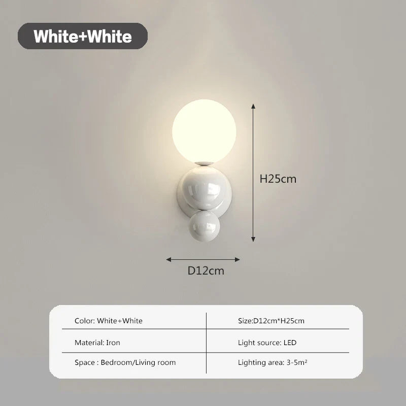 Applique murale LED "Perla" style nordique