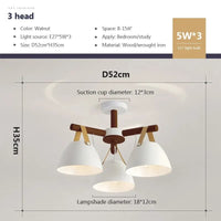 Plafonnier LED Bois & Cuir