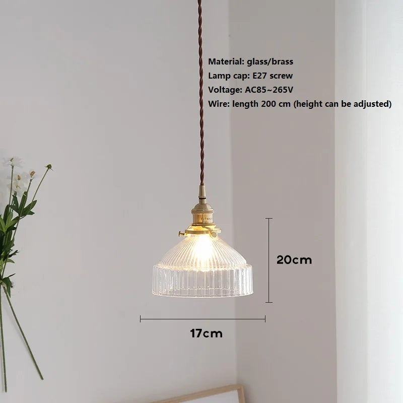 Suspension vintage en laiton et verre japonais pour un éclairage de maison authentique
