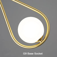 Suspension LED design pour intérieur avec cordon G9