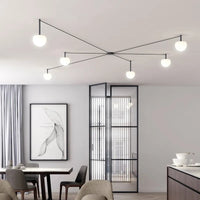 Plafonnier LED suspendu de style nordique moderne et minimaliste.