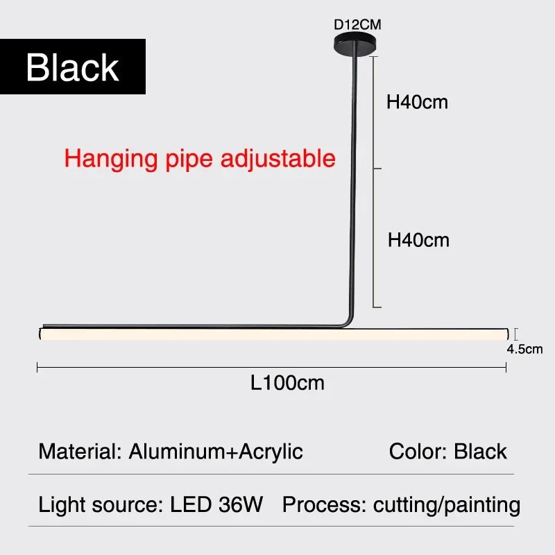 Lustre LED long moderne - Collection Lumicor
