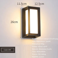 Applique murale LED étanche pour jardin en aluminium