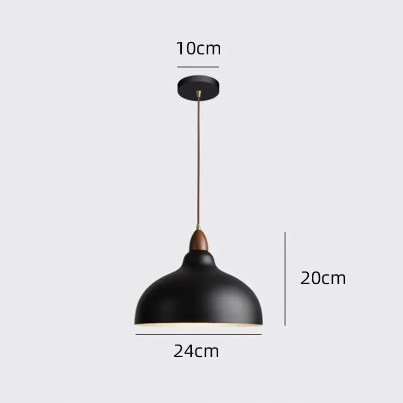 Suspension nordique minimaliste Noir & Blanc en métal