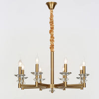 Lustre en cristal de style industriel européen rétro en fer