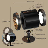 Applique Murale LED Sans Fil Rechargeable avec Commande Tactile