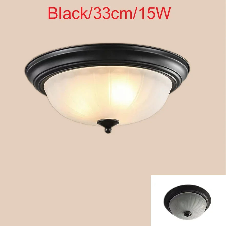 Plafonnier LUMIÈRE D'AMBIANCE LED rond or/noir/Bronze pour couloir salon cuisine
