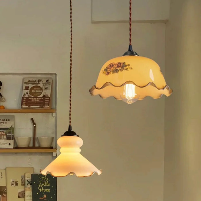 Lustre de Plafond Vintage Loft en Verre pour Décoration de Cuisine Restaurant