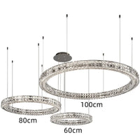 Lustre Moderne en Cristal à Deux Niveaux pour Décoration
