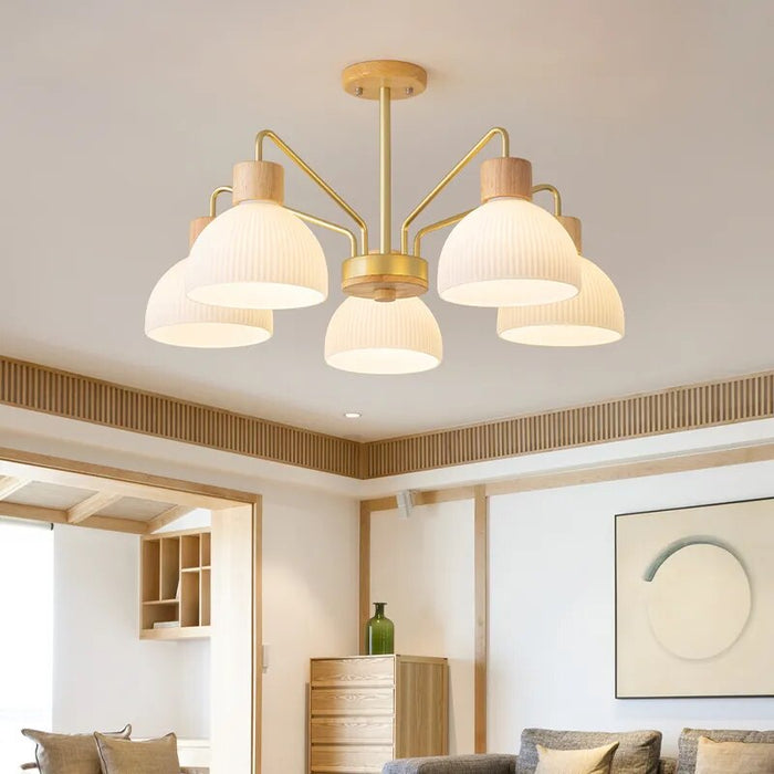 Lustre nordique en bois - Style japonais