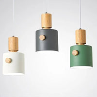 Suspension LED Nordique en Bois pour Intérieur - Lampe Décorative Macaron Luminaire Unique pour Salon, Salle à Manger et Chambre