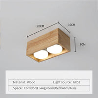 Plafonnier japonais en bois brut et minimaliste