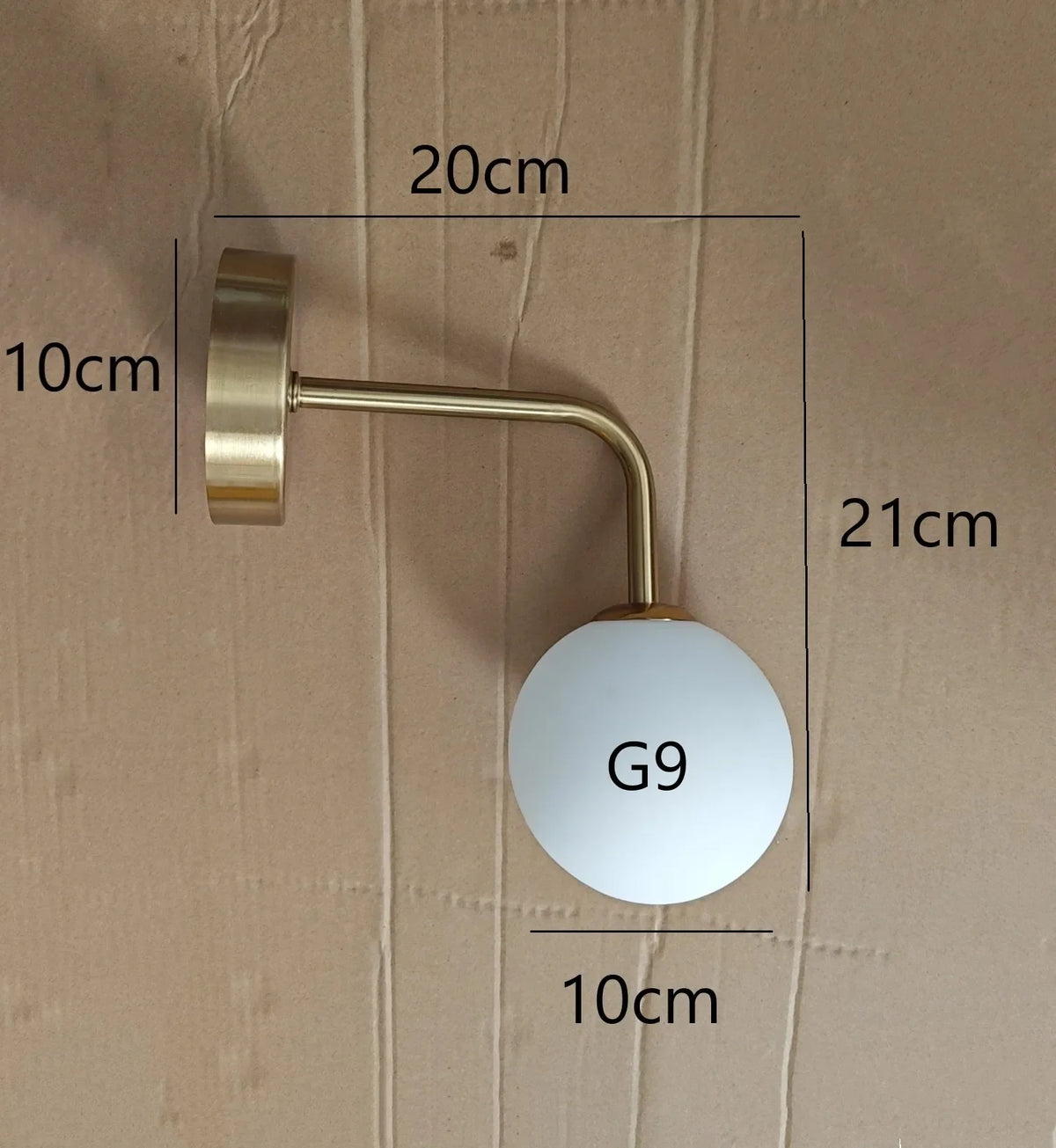Applique murale LED en verre - Style minimaliste