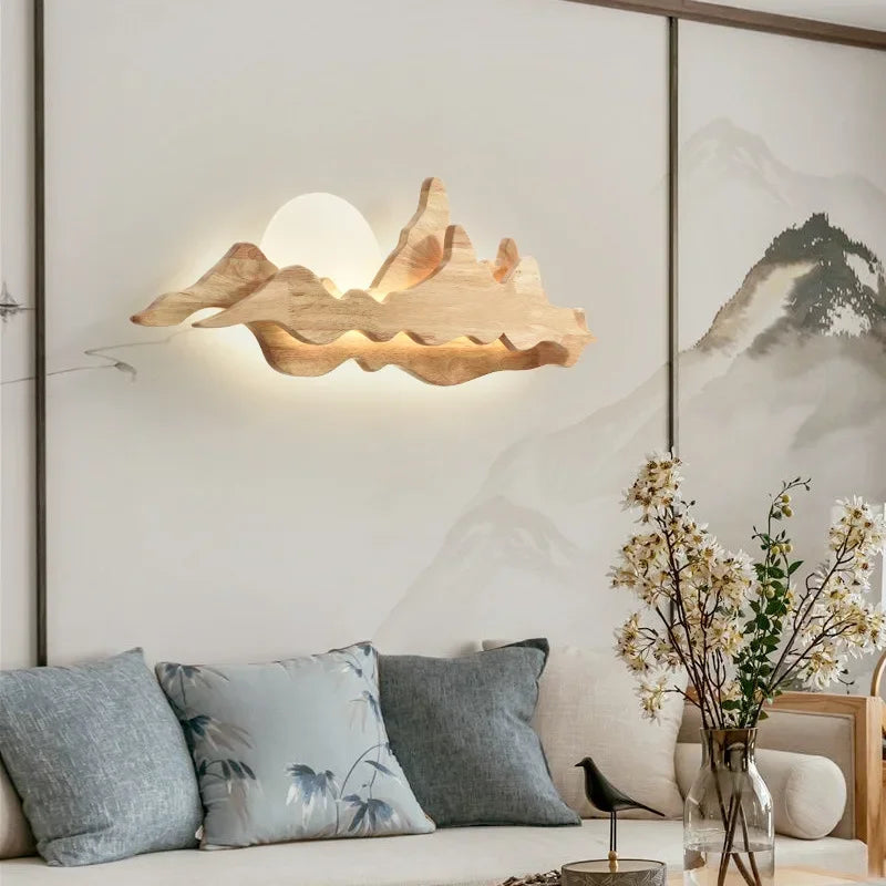 Applique murale Zen thé en bois massif